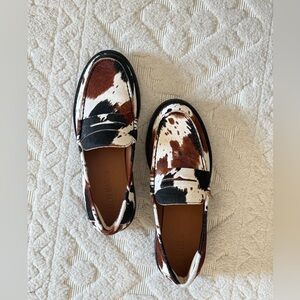 Cow Print Loafer Steve Madden Flats